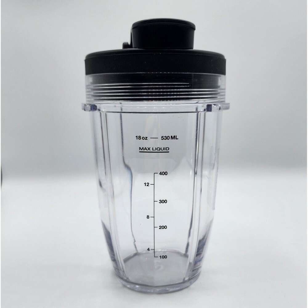 Ninja Nutri 18oz REPLACEMENT TO GO CUP with spout LID for Duo Blender BL642